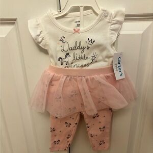 Carter's White and Pink Baby Outfit with Tutu
